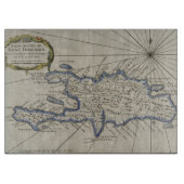 Vintage Karte der Dominikanischen Republik (1750) Schneidebrett (Vorderseite)