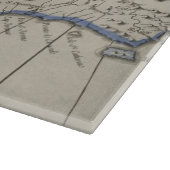 Vintage Karte der Dominikanischen Republik (1750) Schneidebrett (Ecke)