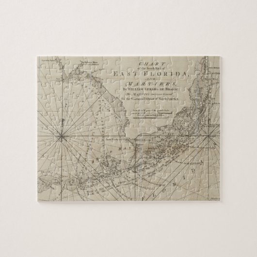 Vintage Karte der Florida-Schlüssel (1771) Puzzle (Horizontal)