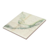 Vintage Karte der Florida-Schlüssel (1859) Fliese (Seite)