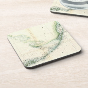 Vintage Karte der Florida-Schlüssel (1859) Getränkeuntersetzer