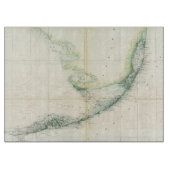 Vintage Karte der Florida-Schlüssel (1859) Schneidebrett (Vorderseite)