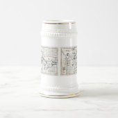 Vintage Karte der Great Lakes (1696) Bierglas (Mittel)