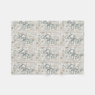 Vintage Karte der Great Lakes (1696) Fleecedecke