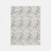 Vintage Karte der Great Lakes (1696) Fleecedecke (Vorderseite)