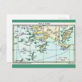 Vintage Karte der griechischen Inseln (Vorne/Hinten)