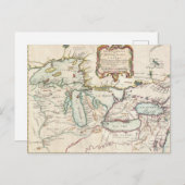 Vintage Karte der Großen Seen (Vorne/Hinten)