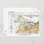 Vintage Karte der Großen Seen (Vorne/Hinten)