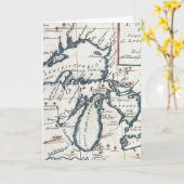 Vintage Karte der Großen Seen (1696) (Gelbe Blume)