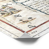 Vintage Karte der Großen Seen (1696) Poster (Ecke)