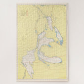 Vintage Karte der Großen Seen (1966) Puzzle (Vertikal)