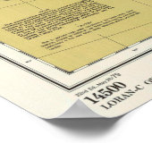 Vintage Karte der Großen Seen (1979) Poster (Ecke)