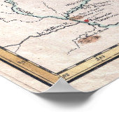 Vintage Karte der Großen Seen Poster (Ecke)