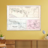 Vintage Karte der Hamptons (1873) Leinwanddruck (Insitu (Wohnzimmer))