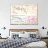 Vintage Karte der Hamptons (1873) Leinwanddruck (Insitu (Schlafzimmer))