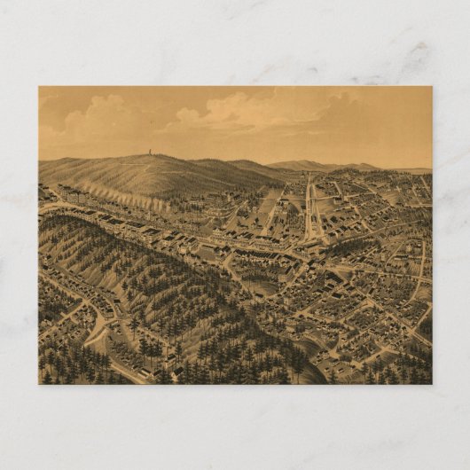 Vintage Karte der Hot Springs AR (1888) (Vorderseite)