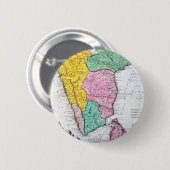 Vintage Karte der indischen Halbinsel | 1733 Button (Vorne & Hinten)