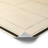 Vintage Karte der Insel Hawaii (1906) Poster (Ecke)