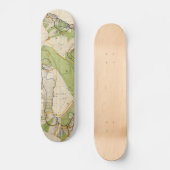 Vintage Karte der Insel Hawaii (1906) Skateboard (Vorderseite)