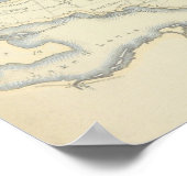 Vintage Karte der Insel Montreal, Quebec Poster (Ecke)