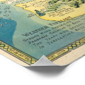 Vintage Karte der Insel Pleasure Poster (Ecke)