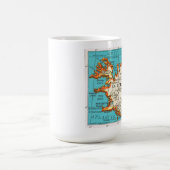 Vintage Karte der ISLAND-Tasse Kaffeetasse (Mittel)