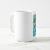 Vintage Karte der ISLAND-Tasse Kaffeetasse (Vorderseite Links)