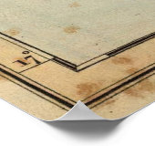 Vintage Karte der Jungfrauen (1823) Poster (Ecke)