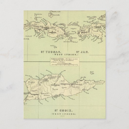 Vintage Karte der Jungfrauen (1853) (Vorderseite)