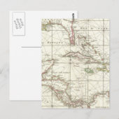 Vintage Karte der Karibik (Vorne/Hinten)