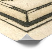 Vintage Karte der Karibik (1758) Poster (Ecke)