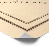 Vintage Karte der Karibik (1845) Poster (Ecke)