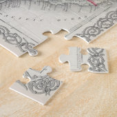 Vintage Karte der Karibik (1865) Puzzle (Seite)