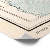 Vintage Karte der Karibik (1886) Poster (Ecke)