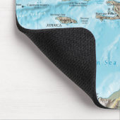 Vintage Karte der Karibischen Meere - US Mousepad (Ecke)