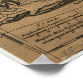 Vintage Karte der Küste Neuenglands (1771) Poster (Ecke)