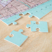 Vintage Karte der langen Niederlassung u. der Puzzle (Seite)