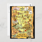 Vintage Karte der Märchenländer (Vorne/Hinten)