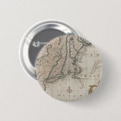 Vintage Karte der Neu-England Küste (1747) Button (Vorne & Hinten)