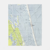 Vintage Karte der Nordaußenbanken (1940) Fleecedecke (Vorderseite)