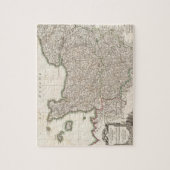 Vintage Karte der Normandie (1771) Puzzle (Vertikal)