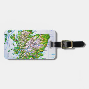 Vintage Karte der Orkney-Inseln in Schottland Gepäckanhänger