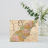 Vintage Karte der Post Road United Staaten (1804) (Stehend Vorderseite)