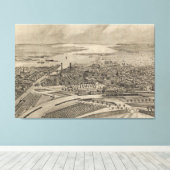 Vintage Karte der Providence RI (1896) Leinwanddruck (Insitu (Holzboden))