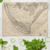 Vintage Karte der Provinz (1836) Handtuch (Gefaltet)