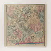Vintage Karte der Region NH Lakes (1890) Puzzle (Horizontal)