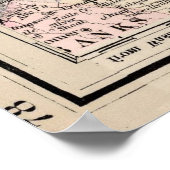 Vintage Karte der Savannah GA (1877) Poster (Ecke)