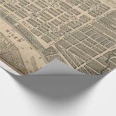 Vintage Karte der Savanne Georgia (1818) Geschenkpapier (Ecke)