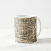 Vintage Karte der Savanne Georgia (1818) Kaffeetasse (VorderseiteRechts)