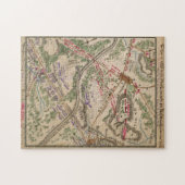 Vintage Karte der Schlacht von Chantilly (1865) Puzzle (Horizontal)